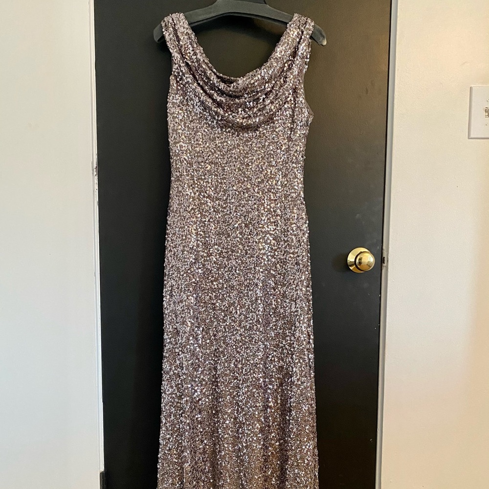 NWT Silver Sequin dress by Cachet
